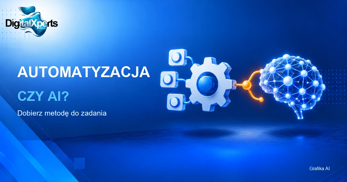 Koło zębate połączone z siecią neuronową: porównanie automatyzacji regułowej i AI.